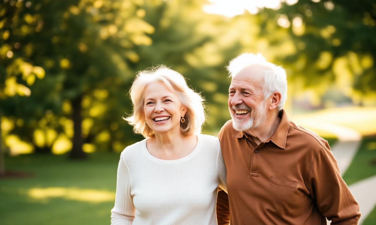 Happy couple enjoying an active life after using Nervory
